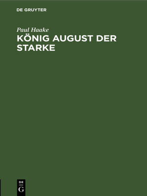cover image of König August der Starke